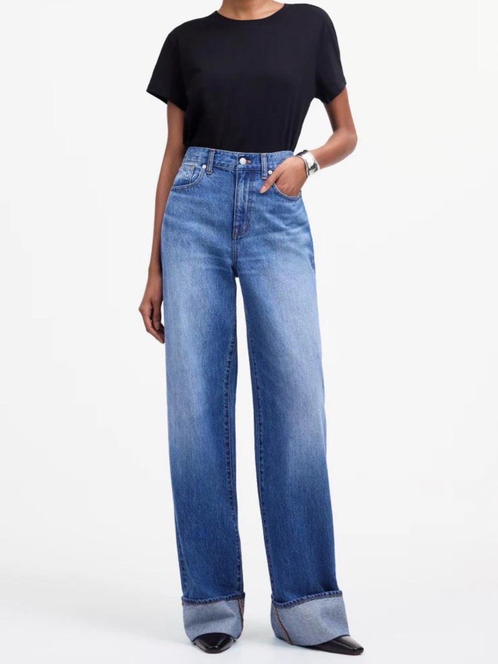 Madewell curvy super Wide-Leg High-Rise Jeans